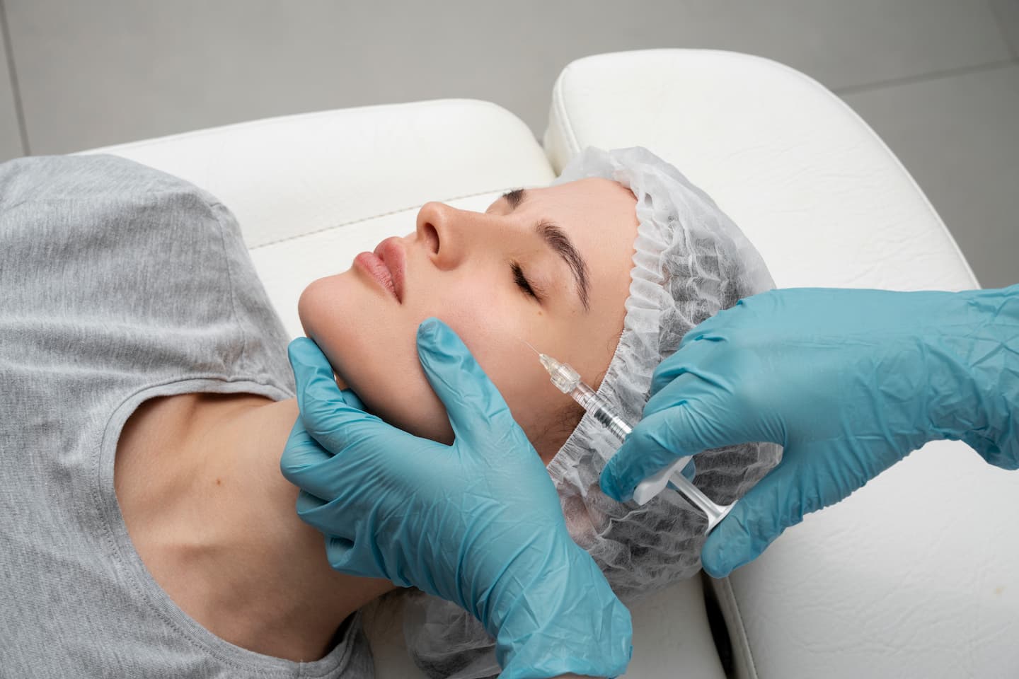 high angle woman getting injection 1